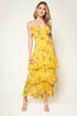 Mi Amore Floral Print Ruffled Maxi Dress